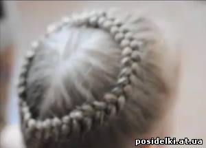 Плетение косы вокруг головы